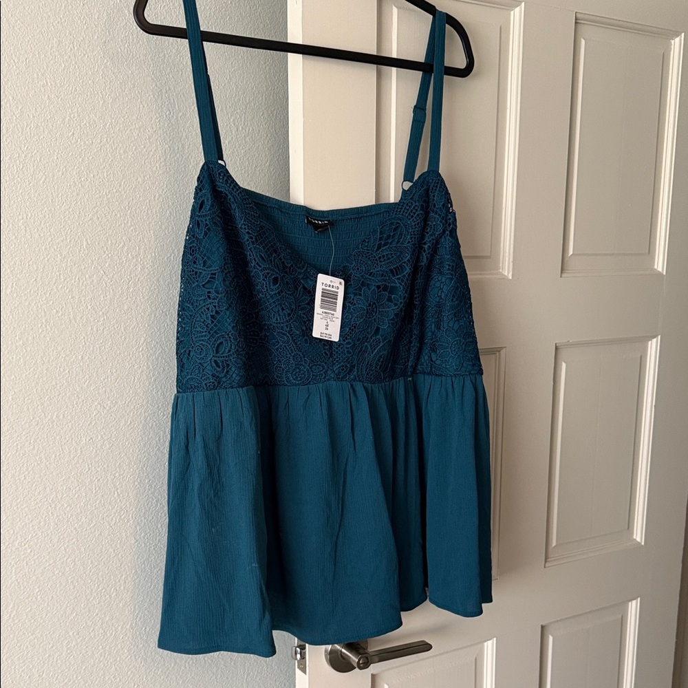 Torrid Teal Lace Camisole